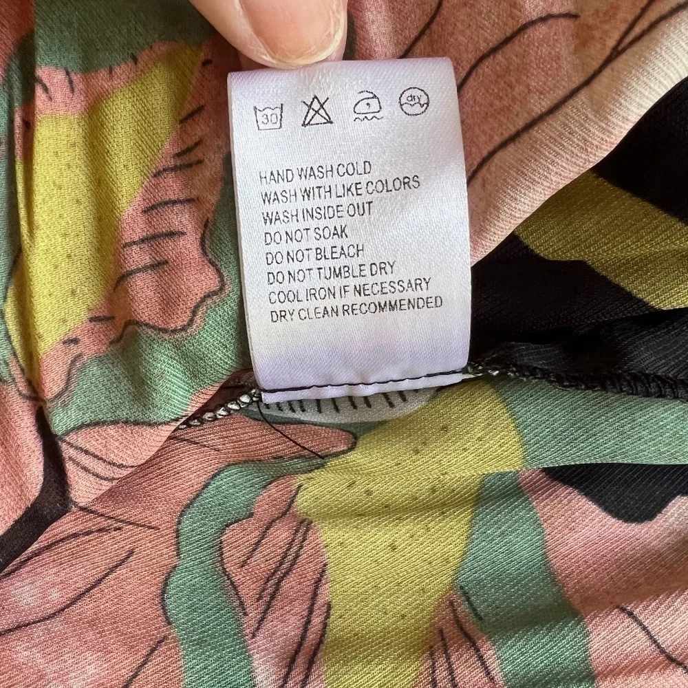 Beulah Style Black Floral Off Shoulder Full Length Maxi Dress Size M/L - Picture 12 of 12